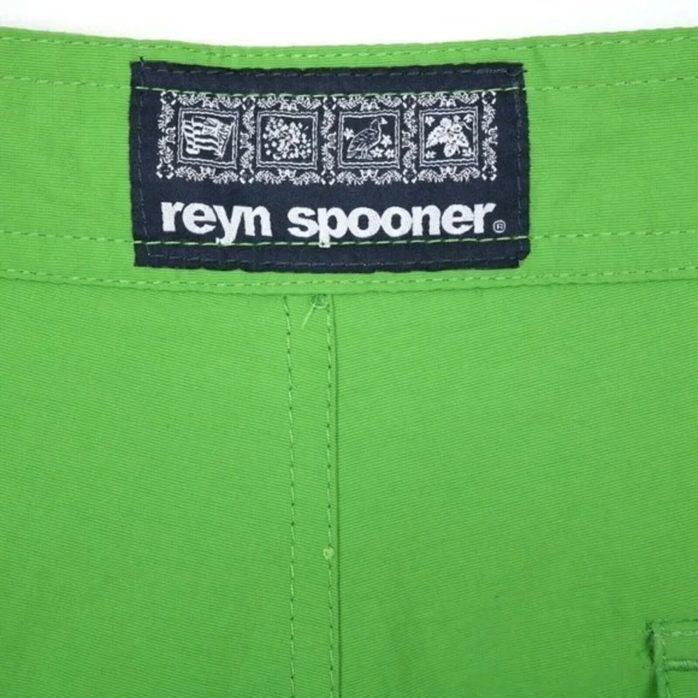 Reyn Spooner Swim Trunks Shorts Green Blue Pe'ahi Floral Hawaiian 30‎